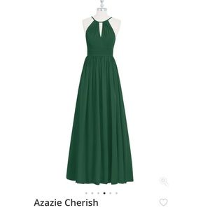Azazie Cherish Dress in Dark Green